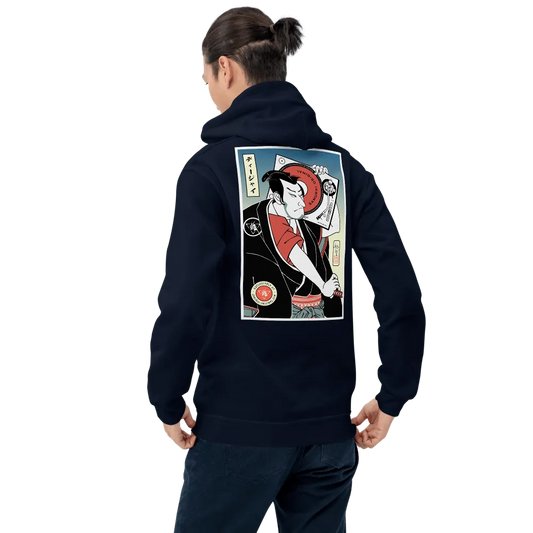 Samurai DJ 4 Turntable Music Ukiyo-e Back Unisex Hoodie - Samurai Original