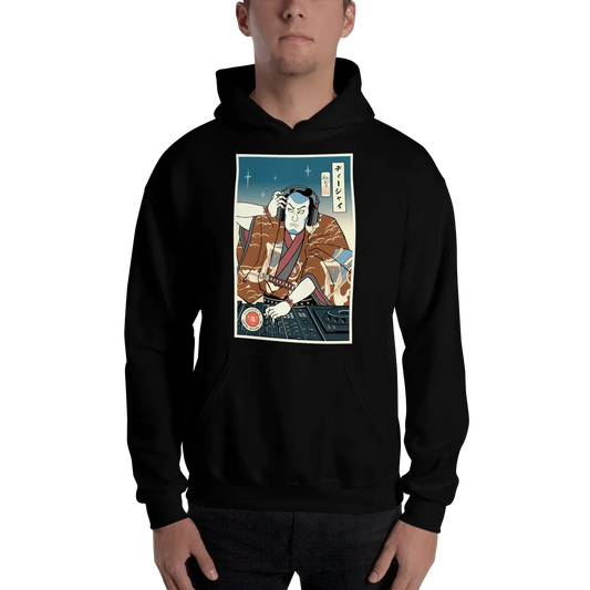 Samurai DJ 6 Turntable Music Ukiyo-e Unisex Hoodie - Samurai Original