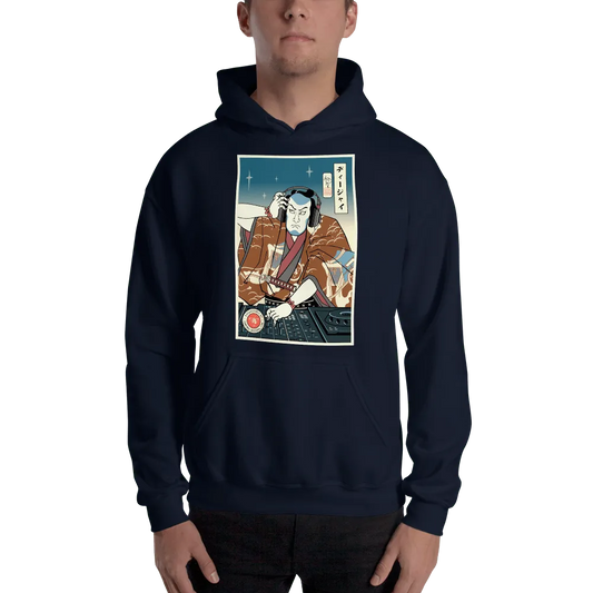 Samurai DJ 6 Turntable Music Ukiyo-e Unisex Hoodie - Samurai Original