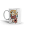 Samurai Dog Akita White Best Friend Funny Ukiyo-e Glossy Mug Samurai Original