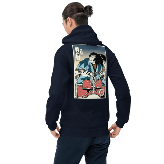 Samurai Drummer 5 Percussion Music Ukiyo-e Unisex Hoodie Samurai Original