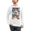 Samurai Drummer Percussion Music Ukiyo-e Unisex Long Sleeve Tee Samurai Original