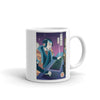 Samurai Gamer Streamer Ukiyo-e White Glossy Mug - Samurai Original