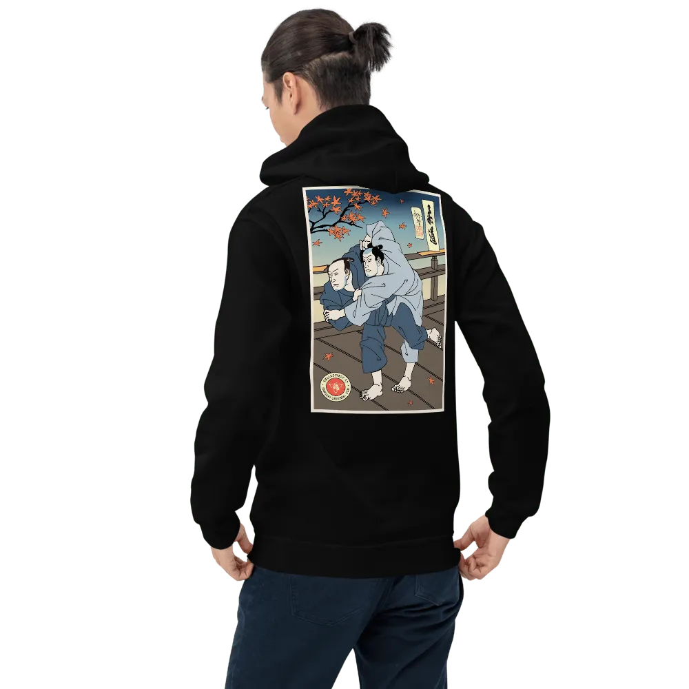 Samurai Judo Martial Ukiyo-e Unisex Hoodie Samurai Original