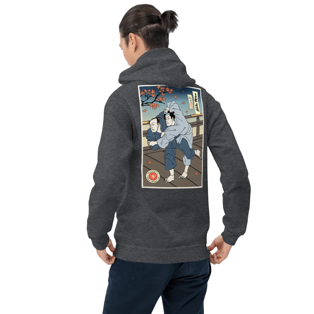 Samurai Judo Martial Ukiyo-e Unisex Hoodie Samurai Original