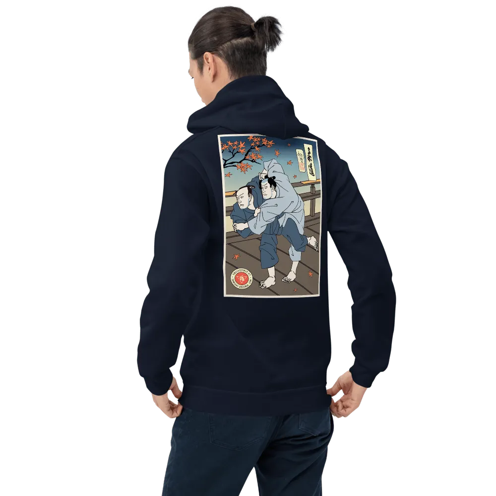 Samurai Judo Martial Ukiyo-e Unisex Hoodie Samurai Original