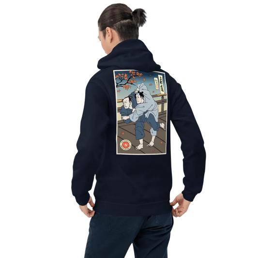 Samurai Judo Martial Ukiyo-e Unisex Hoodie Samurai Original