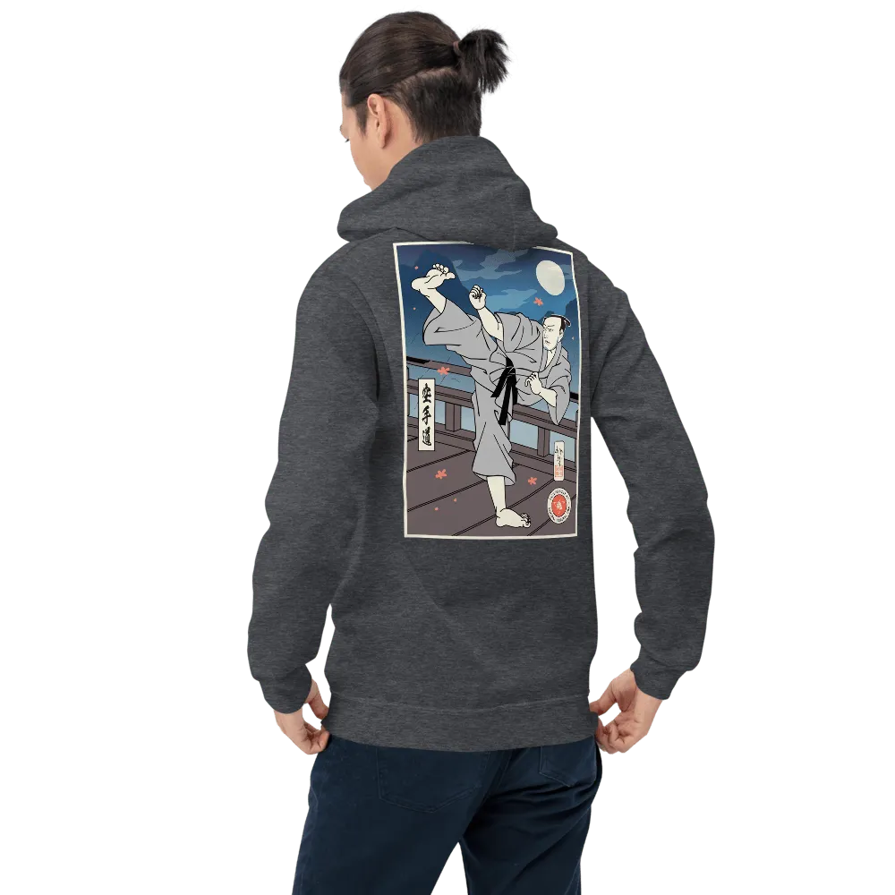 Samurai Karate Martial Ukiyo-e Unisex Hoodie Samurai Original