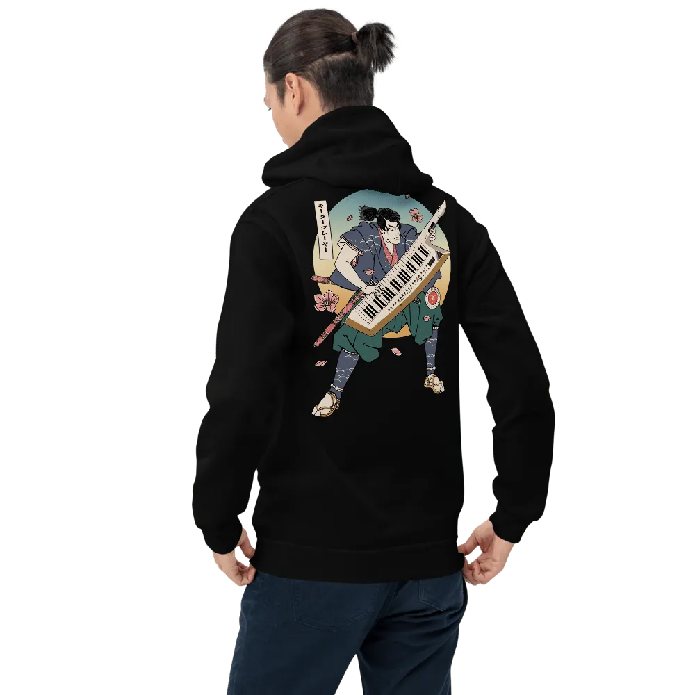 Samurai Keytar Player Music Ukiyo-e Unisex Hoodie Samurai Original