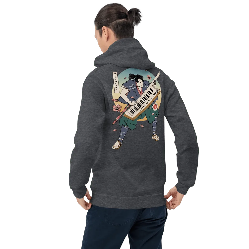 Samurai Keytar Player Music Ukiyo-e Unisex Hoodie Samurai Original