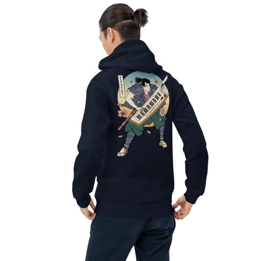 Samurai Keytar Player Music Ukiyo-e Unisex Hoodie Samurai Original