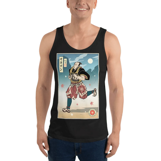 Samurai Marathon Running Ukiyo-e Unisex Tank Top Samurai Original