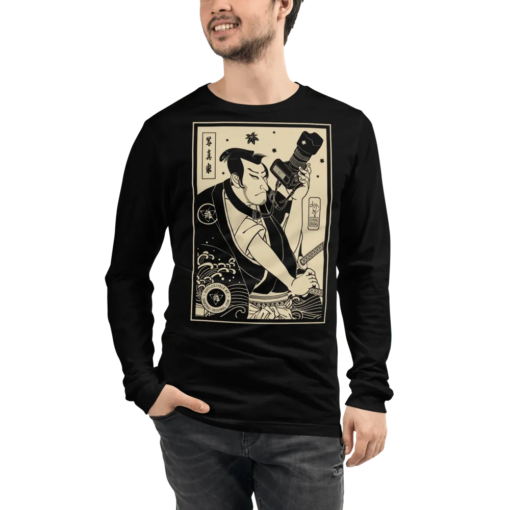 Samurai Photographer 3 Unisex Long Sleeve Tee Samurai Original