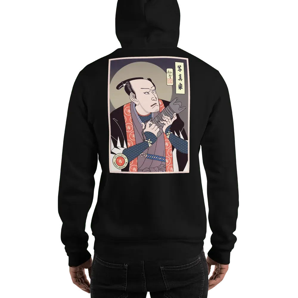 Samurai Photographer Camera Ukiyo-e Unisex Hoodie Samurai Original