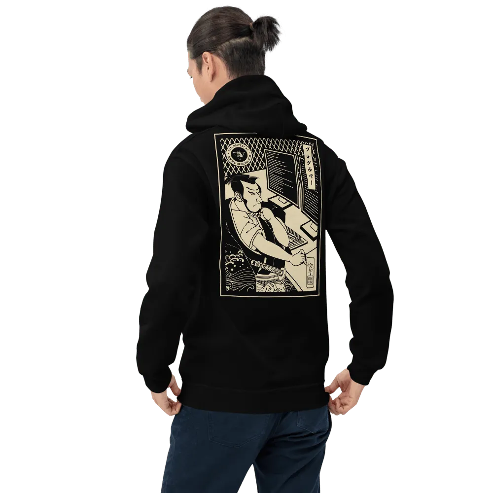 Samurai Programmer Computer Science Ukiyo-e Unisex Hoodie - Samurai Original