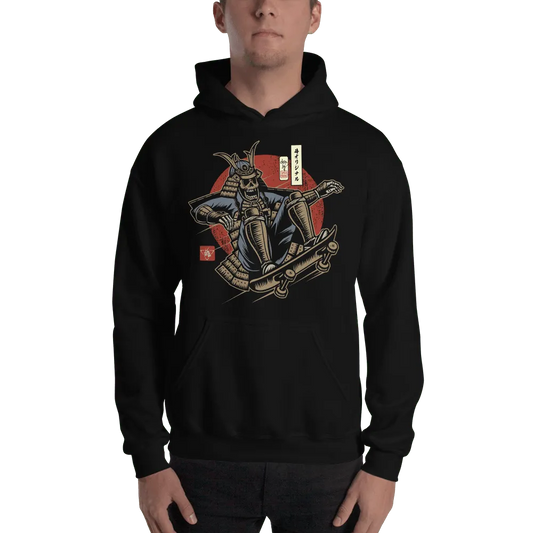 Samurai Skateboard 2 Unisex Hoodie - Black / S