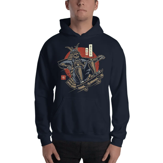 Samurai Skateboard 2 Unisex Hoodie - Navy / S