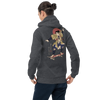 Samurai Skateboard Ukiyo-e Unisex Hoodie - Dark Heather / S