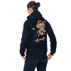 Samurai Skateboard Ukiyo-e Unisex Hoodie - Navy / S