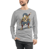 Samurai Snowboard 2 Winter Sport Ukiyo-e Unisex Long Sleeve Tee - Athletic Heather / XS