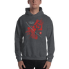 Samurai Spirits Kanji Calligraphy Unisex Hoodie - Dark Heather / S