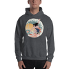 Samurai Surfing 2 Water Sport Ukiyo-e Unisex Hoodie - Dark Heather / S