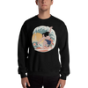 Samurai Surfing 2 Water Sport Ukiyo-e Unisex Sweatshirt - Black / S