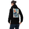 Samurai Surfing Water Sport Ukiyo-e Unisex Hoodie - Black / S