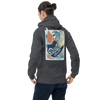 Samurai Surfing Water Sport Ukiyo-e Unisex Hoodie - Dark Heather / S