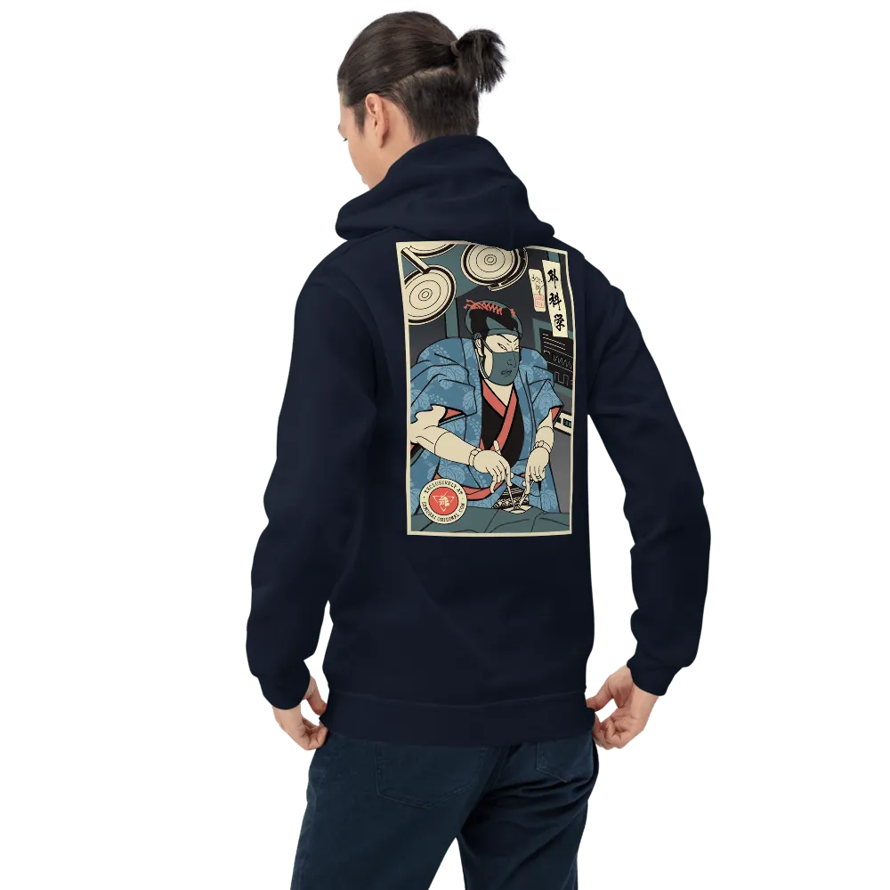 Samurai Surgeon Doctor Ukiyo-e Unisex Hoodie - Navy / S