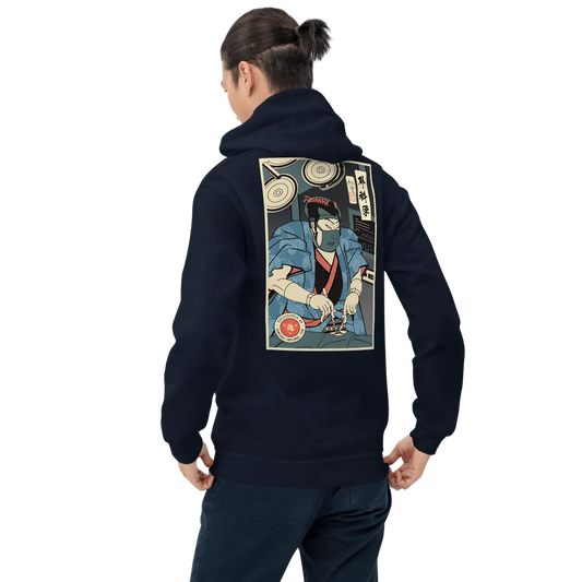 Samurai Surgeon Doctor Ukiyo-e Unisex Hoodie - Navy / S