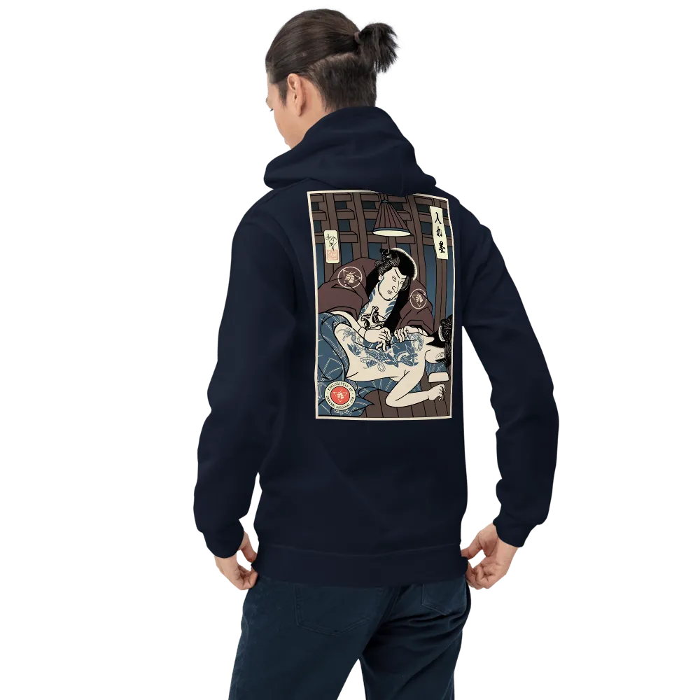 Samurai Tattoo Artist Ukiyo-e Unisex Hoodie - Samurai Original