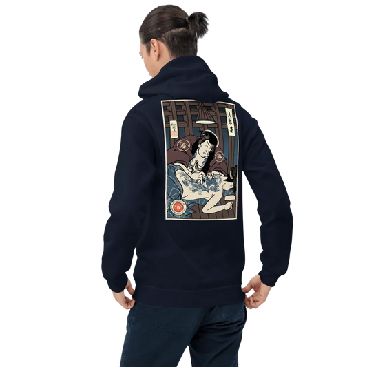 Samurai Tattoo Artist Ukiyo-e Unisex Hoodie - Samurai Original