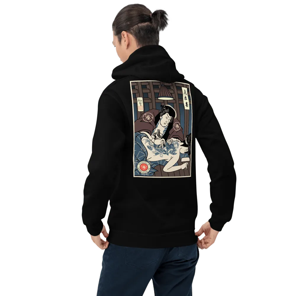 Samurai Tattoo Artist Ukiyo-e Unisex Hoodie - Samurai Original