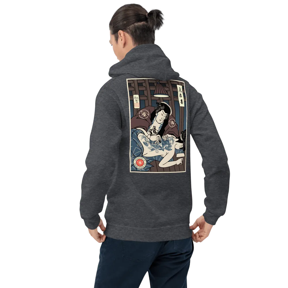 Samurai Tattoo Artist Ukiyo-e Unisex Hoodie - Samurai Original