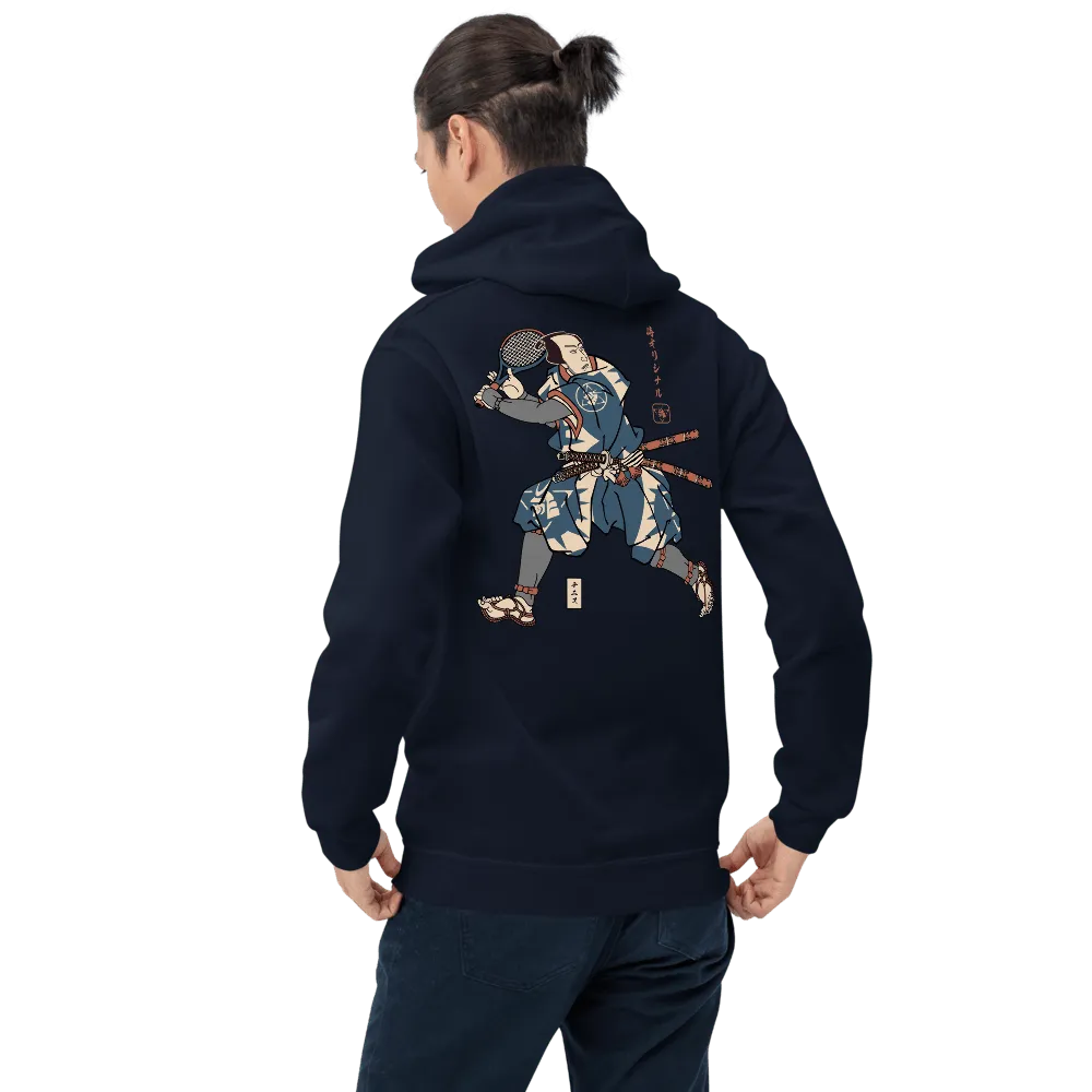 Samurai Tennis Sport Ukiyo-e Unisex Hoodie Samurai Original