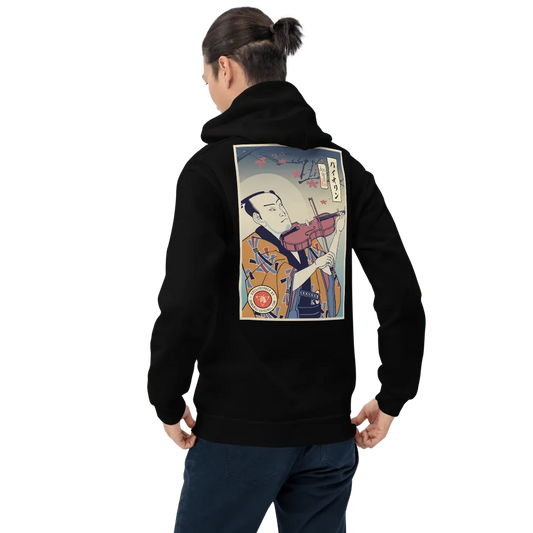 Samurai Violin Music Lover Ukiyo-e Unisex Hoodie Samurai Original