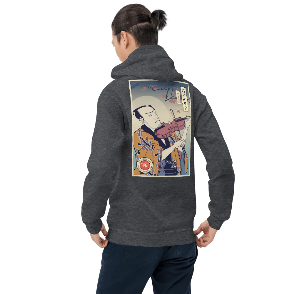 Samurai Violin Music Lover Ukiyo-e Unisex Hoodie Samurai Original