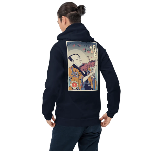 Samurai Violin Music Lover Ukiyo-e Unisex Hoodie Samurai Original