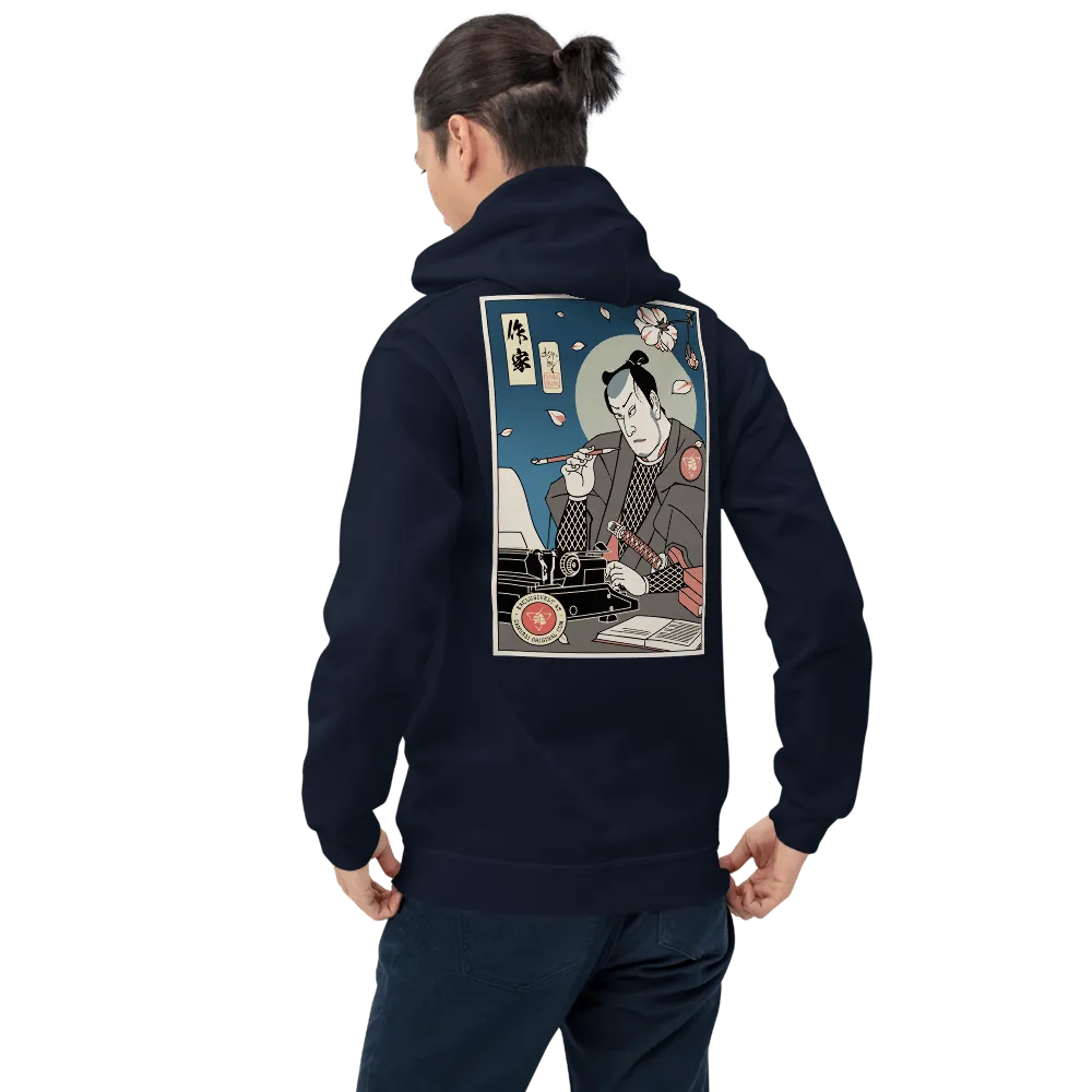 Samurai Writer Book Ukiyo-e Unisex Hoodie - Samurai Original