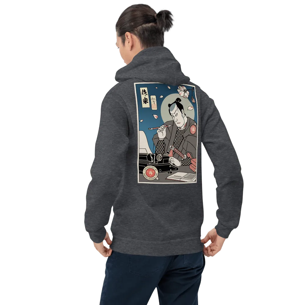 Samurai Writer Book Ukiyo-e Unisex Hoodie - Samurai Original