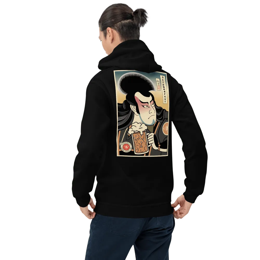 Samurai & Beer Oktoberfest Japanese Ukiyo-e Unisex Hoodie - Samurai Original