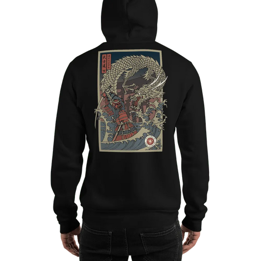 Samurai vs Dragon Warrior Unisex Hoodie Samurai Original