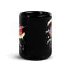 Crane Bird Japanese Ukiyo-e Black Glossy Mug -