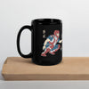 Samurai Baseball Player 4 Sport Ukiyo-e Black Glossy Mug - Samurai Original