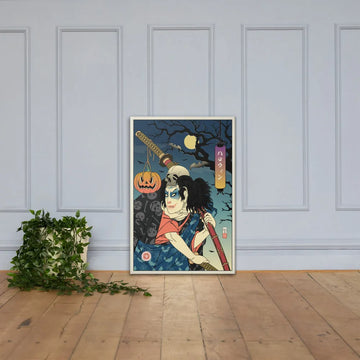 Halloween Samurai Joker Japanese Ukiyo-e Canvas - 24×36