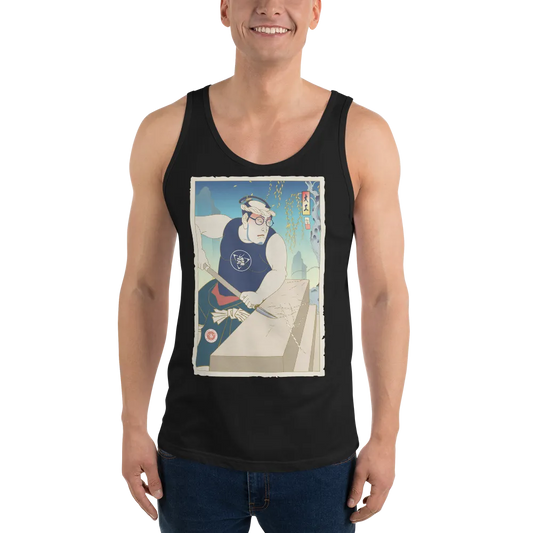 Samurai Carpenter 5 Wood Artisan Ukiyo-e Unisex Tank Top - Samurai Original