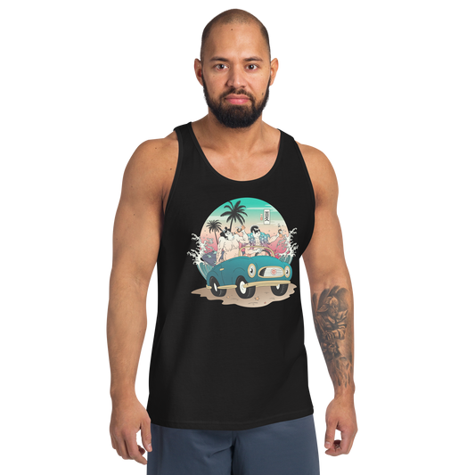 Samurai and Summer Party Ukiyo-e Unisex Tank Top - Samurai Original