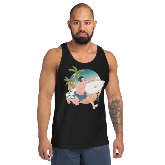 Samurai and Summer Party Ukiyo-e Unisex Tank Top - Samurai Original