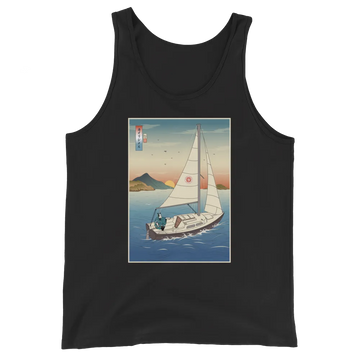 Samurai Sailor Sailboat Ukiyo-e Unisex Tank Top